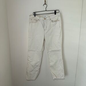 Nicole Miller Jeans Women's Size 12 Cream Soho High Rise Kick Boot Casual Boho